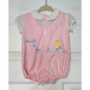 Vintage Cotton Candy Baby Romper  Size‎ 0-3 Months